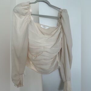 COPY - ASTR PUFF SLEEVE SQUARE NECK TOP